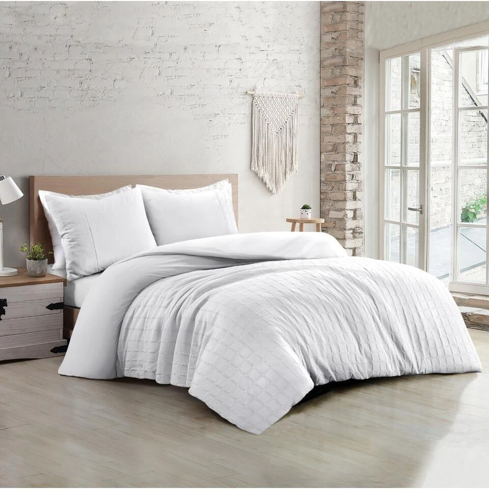 Papillon Deluxe+ Hudson Dekbedovertrek - Eenpersoons - 140x200/220 - Wit 4 Papillon Deluxe+ Hudson Dekbedovertrek - Eenpersoons - 140x200/220 - Wit - Afbeelding 2