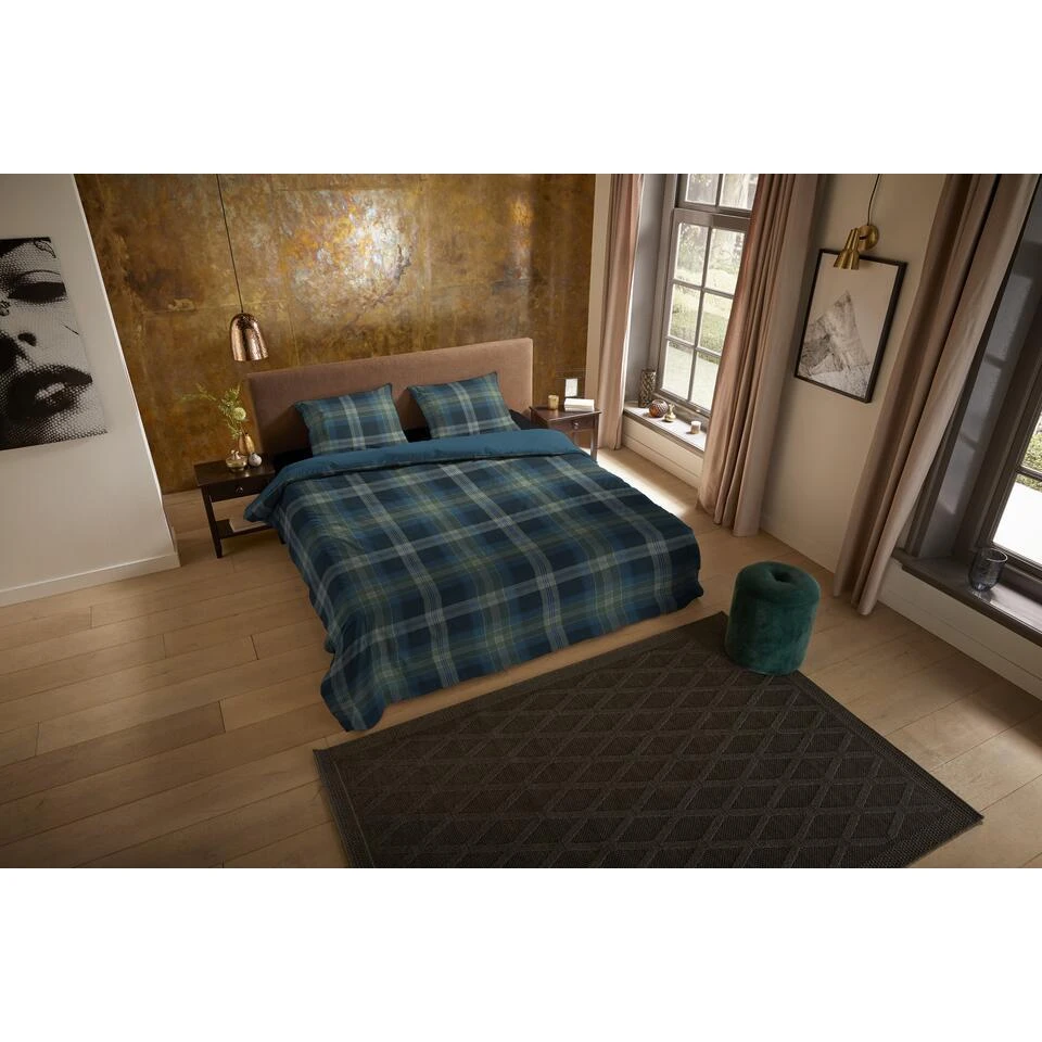 Pure Dekbedovertrek "geruite Print" - Multi - (200x200/220 Cm) - Microfiber 4 Pure Dekbedovertrek "geruite Print" - Multi - (200x200/220 Cm) - Microfiber - Afbeelding 2