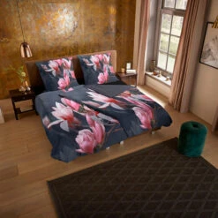 Pure Blossom Dekbedovertrek Antraciet-2-persoons (200 X 200/220 Cm) -Leen Bakker Winkel 0b5045d41b7743a99f3b59996ccb8b5d 1
