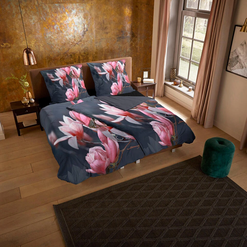 Pure Blossom Dekbedovertrek Antraciet-Lits-jumeaux (240 X 200/220 Cm) 7 Pure Blossom Dekbedovertrek Antraciet-Lits-jumeaux (240 X 200/220 Cm) - Afbeelding 5