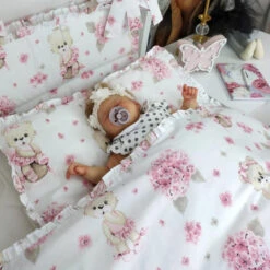 Zavelo Ledikant Dekbedovertrek Ballerina Roze Ruches 100 X 135 Cm -Leen Bakker Winkel 0f32c3cc830c4df981728016a4ae3378