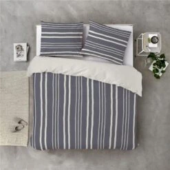 Byrklund - Dekbedovertrek Steady Stripes - 240x220 Cm - Blauw 7 Byrklund - Dekbedovertrek Steady Stripes - 240x220 Cm - Blauw -Leen Bakker Winkel 1000012855 0102