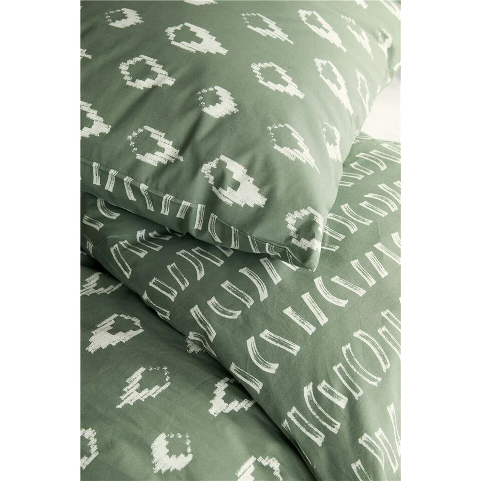 Walra Dekbedovertrek Remade Turned Cones - Groen - 140x220 Cm 5 Walra Dekbedovertrek Remade Turned Cones - Groen - 140x220 Cm - Afbeelding 3