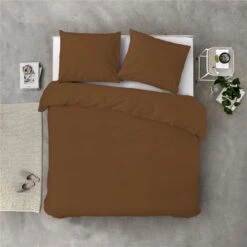 Byrklund - Dekbedovertrek Sleep Softly - 200x220 Cm - Cognac -Leen Bakker Winkel 1000012946 0102