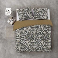 Byrklund - Dekbedovertrek Lazy Leopard - 240x220 Cm - Okergeel -Leen Bakker Winkel 1000012963 0102