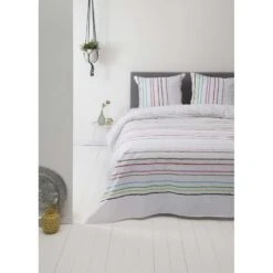 Ten Cate Katoenen Eenpersoons Dekbedovertrek - 140x200/220 - Scratch White -Leen Bakker Winkel 1000023945 0110