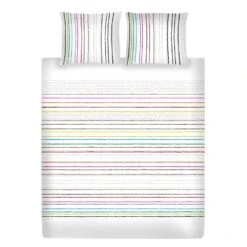 Ten Cate Katoenen Eenpersoons Dekbedovertrek - 140x200/220 - Scratch White