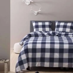 Ten Cate Katoenen Tweepersoons Dekbedovertrek - 200x200/220 - Milo Marine -Leen Bakker Winkel 1000023959 0110