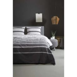 Ten Cate Katoenen Tweepersoons Dekbedovertrek - 200x200/220 - Celia Antraciet 8 Ten Cate Katoenen Tweepersoons Dekbedovertrek - 200x200/220 - Celia Antraciet -Leen Bakker Winkel 1000023997 0110