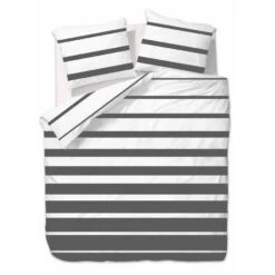 Ten Cate Katoenen Tweepersoons Dekbedovertrek - 200x200/220 - Celia Antraciet