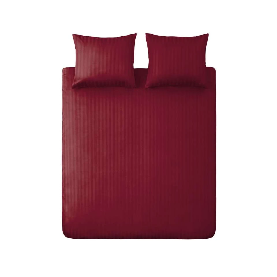 Ten Cate 100% Katoensatijnen Tweepersoons Dekbedovertrek - 200x200/220 - Rood 4 Ten Cate 100% Katoensatijnen Tweepersoons Dekbedovertrek - 200x200/220 - Rood - Afbeelding 2