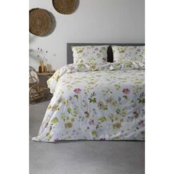 Ten Cate Katoenen Tweepersoons Dekbedovertrek - 200x200/220 - Flowers All-Over -Leen Bakker Winkel 1000024025 0110