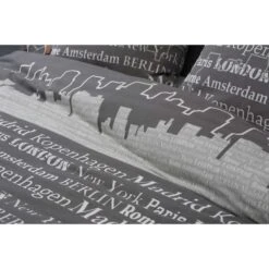 Ten Cate Katoenen Eenpersoons Dekbedovertrek - 140x200/220 - Skyline Taupe -Leen Bakker Winkel 1000024037 0111