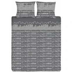 Ten Cate Katoenen Eenpersoons Dekbedovertrek - 140x200/220 - Skyline Taupe