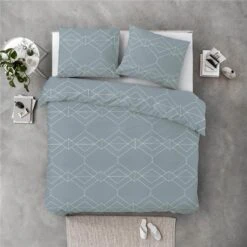 Byrklund - Dekbedovertrek Blue Graphic - 140x220 Cm - Licht Blauw 7 Byrklund - Dekbedovertrek Blue Graphic - 140x220 Cm - Licht Blauw -Leen Bakker Winkel 1000024963 0102