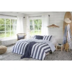 Walra - Dekbedovertrek Classic Stripe - 140x220 Cm - Blauw -Leen Bakker Winkel 1000024986 0103