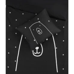 Kidzroom Bear Dekbedovertrek - 120x150 - Zwart -Leen Bakker Winkel 1000025137 0102