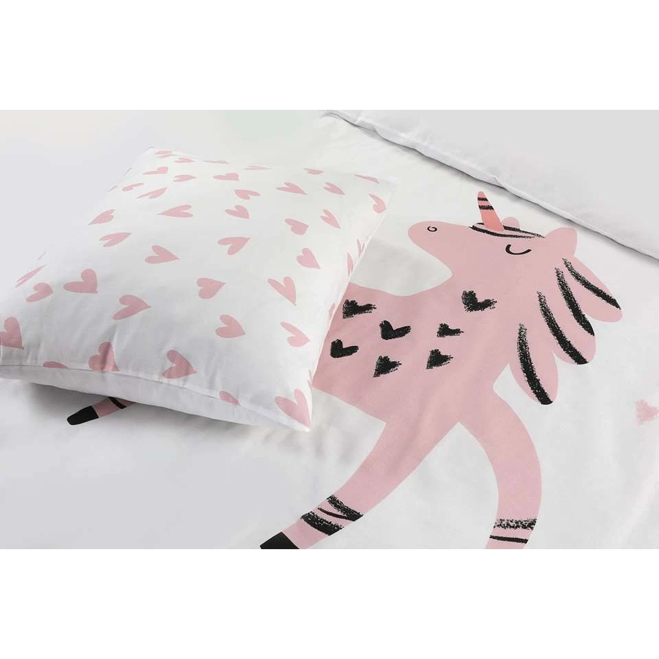 Kidzroom Unicorn Dekbedovertrek - 120x150 - Wit 5 Kidzroom Unicorn Dekbedovertrek - 120x150 - Wit - Afbeelding 3