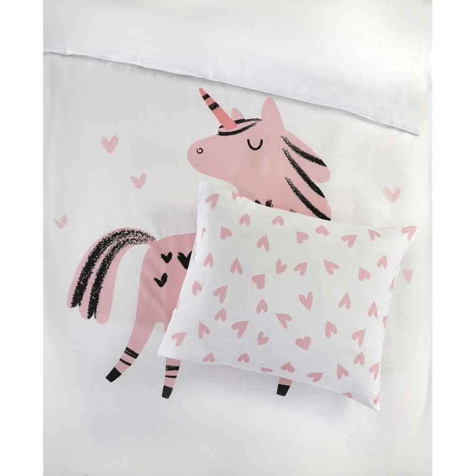 Kidzroom Unicorn Dekbedovertrek - 120x150 - Wit 6 Kidzroom Unicorn Dekbedovertrek - 120x150 - Wit - Afbeelding 4