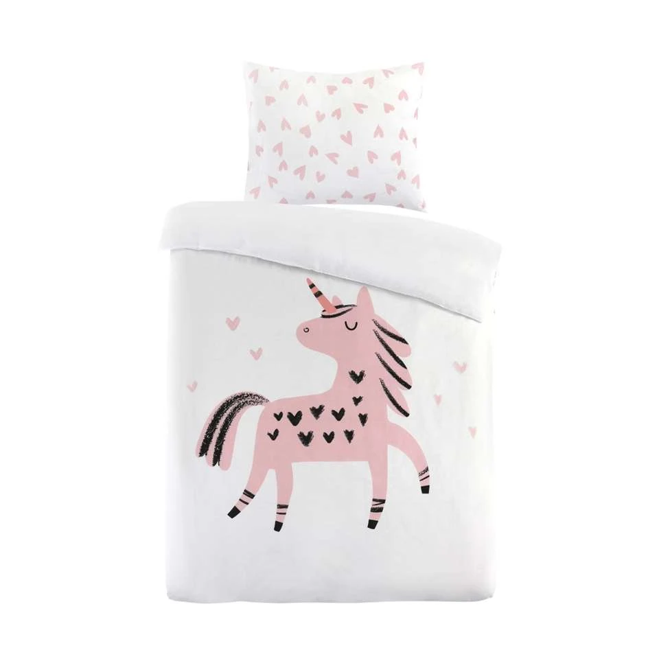 Kidzroom Unicorn Dekbedovertrek - 120x150 - Wit 3 Kidzroom Unicorn Dekbedovertrek - 120x150 - Wit