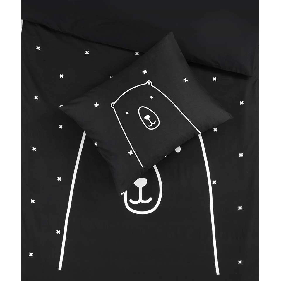 Kidzroom Bear Dekbedovertrek - 140x200 - Zwart 5 Kidzroom Bear Dekbedovertrek - 140x200 - Zwart - Afbeelding 3