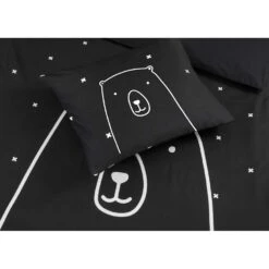 Kidzroom Bear Dekbedovertrek - 140x200 - Zwart 9 Kidzroom Bear Dekbedovertrek - 140x200 - Zwart -Leen Bakker Winkel 1000025142 0103