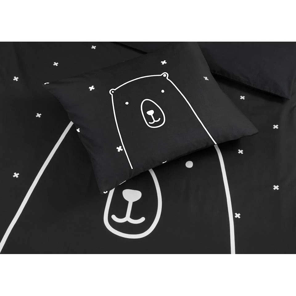 Kidzroom Bear Dekbedovertrek - 140x200 - Zwart 6 Kidzroom Bear Dekbedovertrek - 140x200 - Zwart - Afbeelding 4