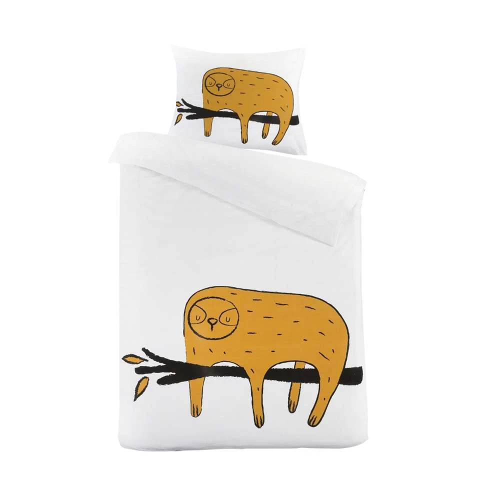 Kidzroom Sloth Dekbedovertrek - 120x150 - Wit 3 Kidzroom Sloth Dekbedovertrek - 120x150 - Wit