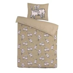 Kidzroom Cat Dekbedovertrek - 140x200 - Beige