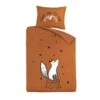 Kidzroom Fox Dekbedovertrek - 120x150 - Bruin