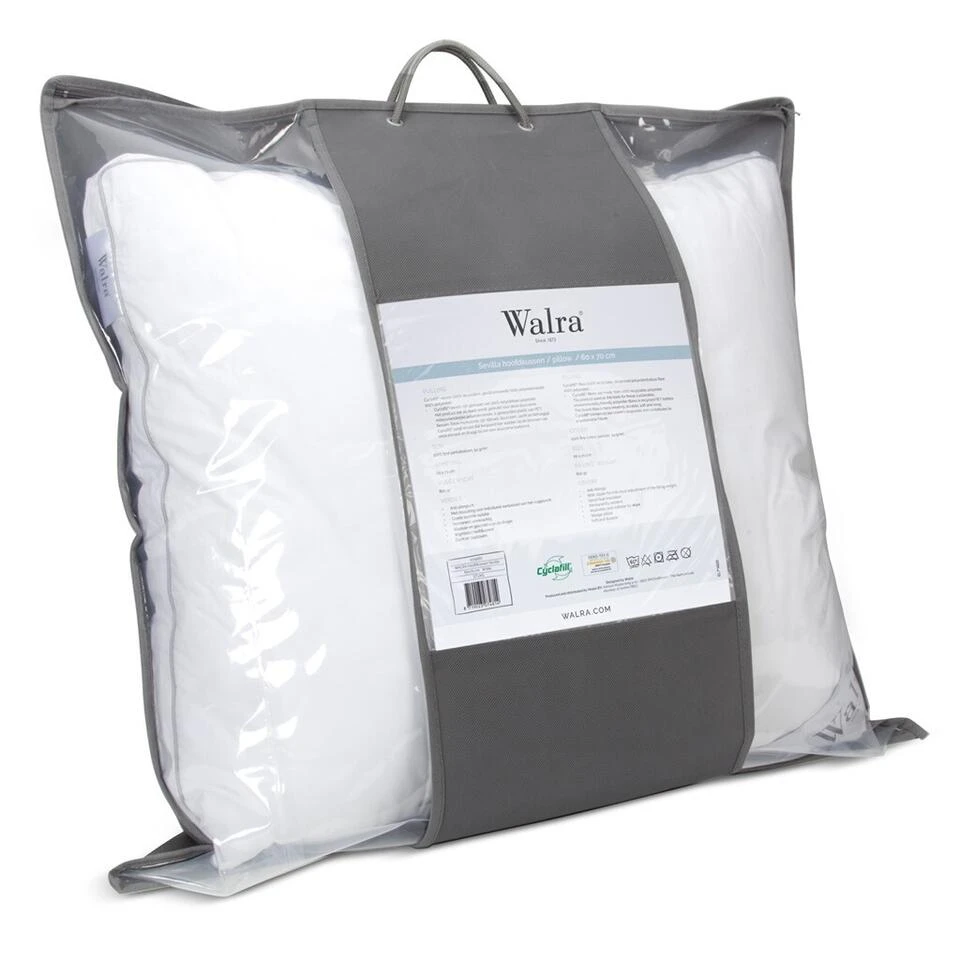 Walra - Hoofdkussen Sevilla - 60x70 Cm - Wit 5 Walra - Hoofdkussen Sevilla - 60x70 Cm - Wit - Afbeelding 3