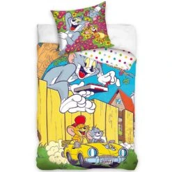 Tom & Jerry Dekbedovertrek Happy - 140 X 200 Cm + 60 X 70 Cm - Katoen