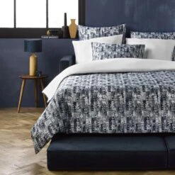 De Witte Lietaer Dekbedovertrek Katoen Jenga - Hotelmaat - 260 X 220 Cm - Blauw -Leen Bakker Winkel 1000028642 0102