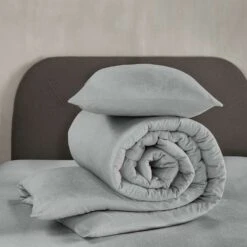 De Witte Lietaer Dekbedovertrek Tarbot - Eenpersoons - 140 X 200/220 Cm - Grijs -Leen Bakker Winkel 1000028651 0102