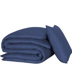 De Witte Lietaer Dekbedovertrek Katoen Satijn Olivia - 140 X 200/220 Cm - Blauw -Leen Bakker Winkel 1000028702 0102