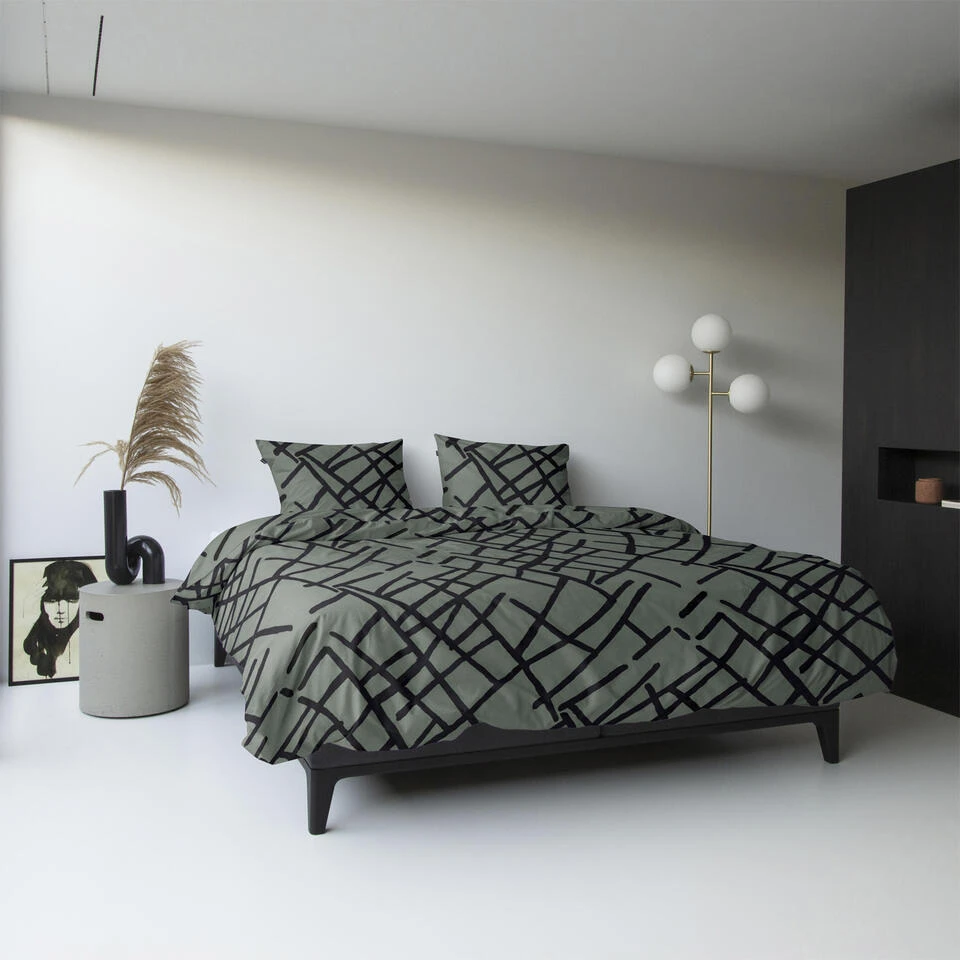 Damai Dekbedovertrek Kline - Bio Katoen - 240x200/220 Cm - Green 4 Damai Dekbedovertrek Kline - Bio Katoen - 240x200/220 Cm - Green - Afbeelding 2