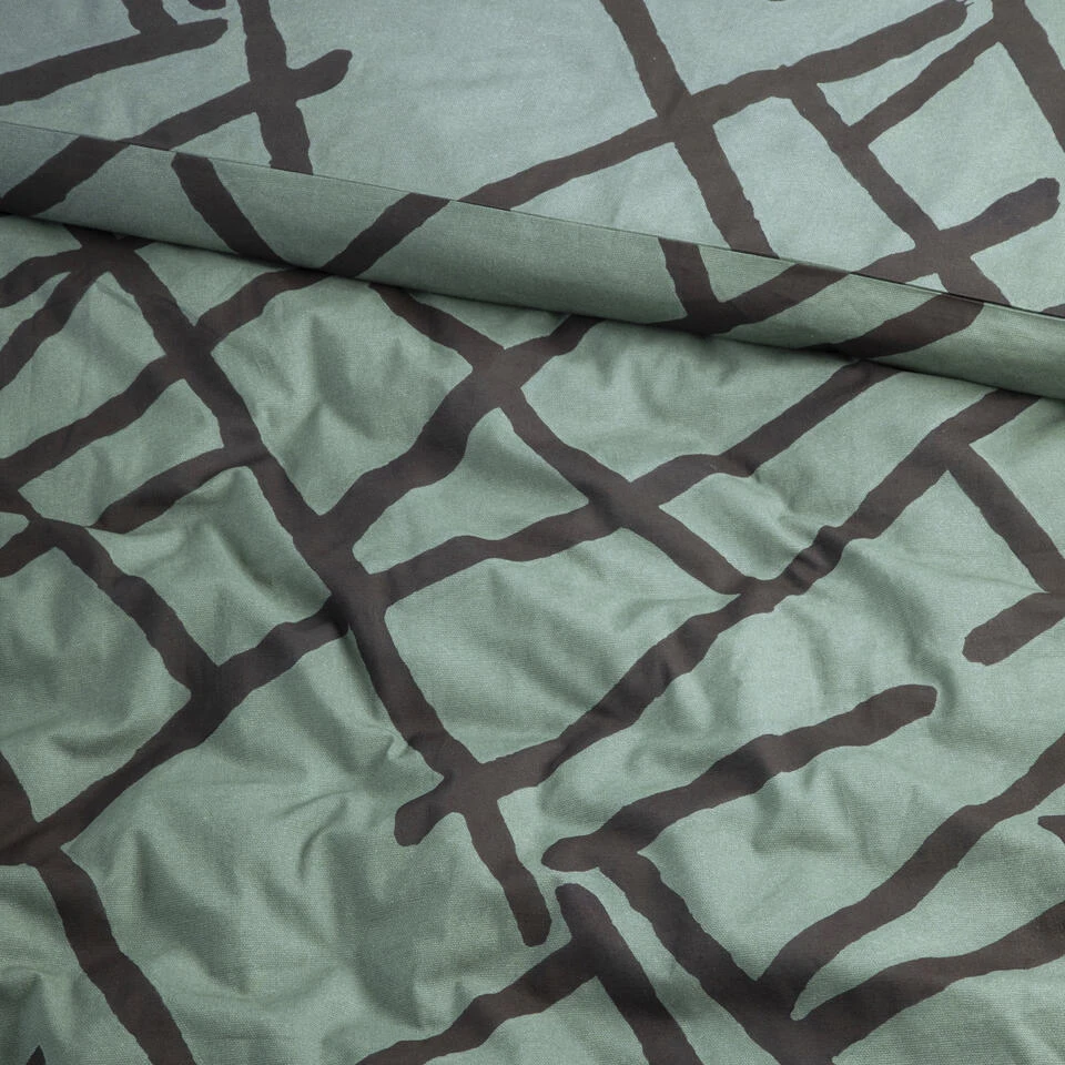 Damai Dekbedovertrek Kline - Bio Katoen - 240x200/220 Cm - Green 5 Damai Dekbedovertrek Kline - Bio Katoen - 240x200/220 Cm - Green - Afbeelding 3