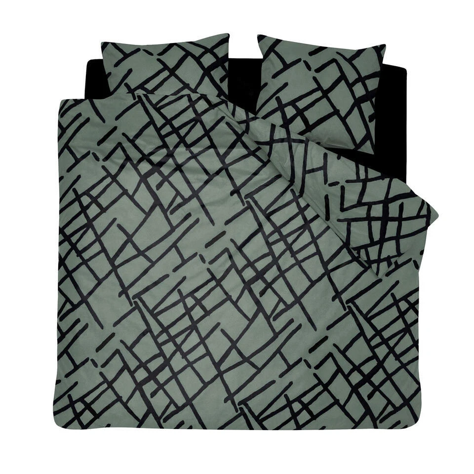 Damai Dekbedovertrek Kline - Bio Katoen - 240x200/220 Cm - Green 3 Damai Dekbedovertrek Kline - Bio Katoen - 240x200/220 Cm - Green