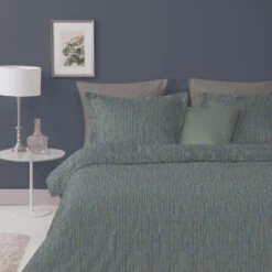 Damai Dekbedovertrek Katoen - 200x200/220cm - Blauw -Leen Bakker Winkel 1000030586 0101