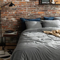 Damai Dekbedovertrek Flanel - 260 X 200/220cm - Grijs -Leen Bakker Winkel 1000030591 0101