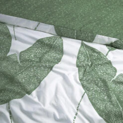 Damai Dekbedovertrek Blade - Bio Katoen - 140x200/220 Cm - Green -Leen Bakker Winkel 1000030664 0102