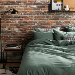 Damai Dekbedovertrek Flanel - 260 X 200/220cm - Groen -Leen Bakker Winkel 1000030686 0101