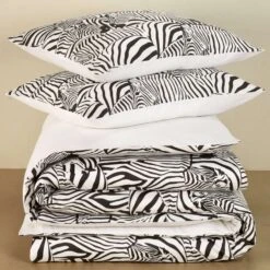 De Witte Lietaer Dekbedovertrek Zebra - 240 X 220 Cm - Katoen Satijn -Leen Bakker Winkel 1000031331 0103