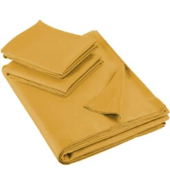 De Witte Lietaer Lakenset Olivia - 280 X 280 Cm - Geel - Satijnkatoen