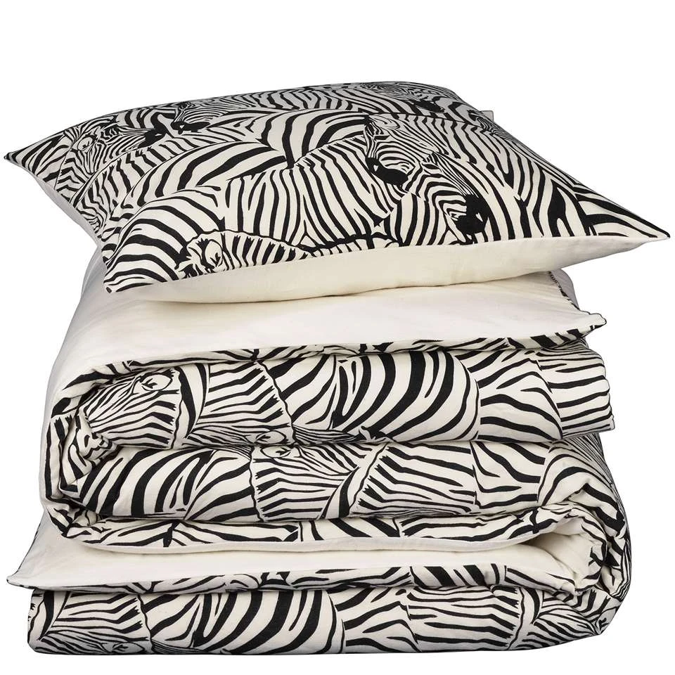 De Witte Lietaer Dekbedovertrek Zebra Cream - 140 X 200/220 Cm - Katoen Flanel 4 De Witte Lietaer Dekbedovertrek Zebra Cream - 140 X 200/220 Cm - Katoen Flanel - Afbeelding 2