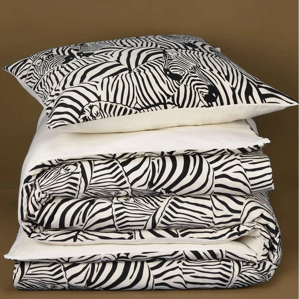De Witte Lietaer Dekbedovertrek Zebra Cream - 140 X 200/220 Cm - Katoen Flanel 6 De Witte Lietaer Dekbedovertrek Zebra Cream - 140 X 200/220 Cm - Katoen Flanel - Afbeelding 4