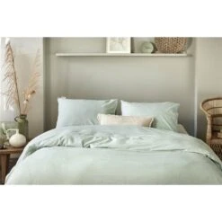 Walra - Dekbedovertrek Vintage Cotton - 200x220 Cm - Jade -Leen Bakker Winkel 1000034084 0102