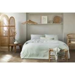Walra - Dekbedovertrek Vintage Cotton - 200x220 Cm - Jade -Leen Bakker Winkel 1000034084 0103