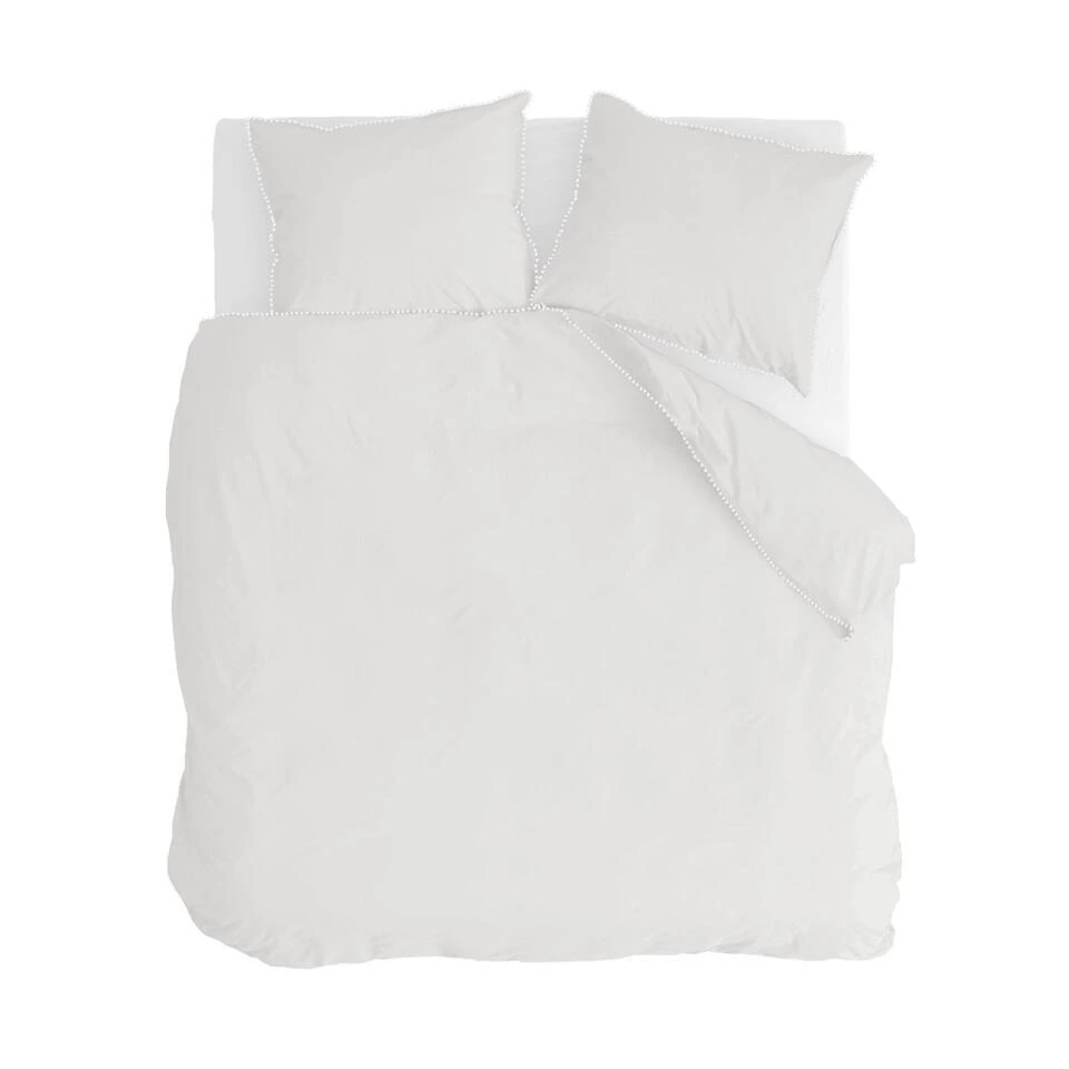 Walra - Dekbedovertrek Pretty Pom Pom - 200x220 Cm - Naturel 3 Walra - Dekbedovertrek Pretty Pom Pom - 200x220 Cm - Naturel