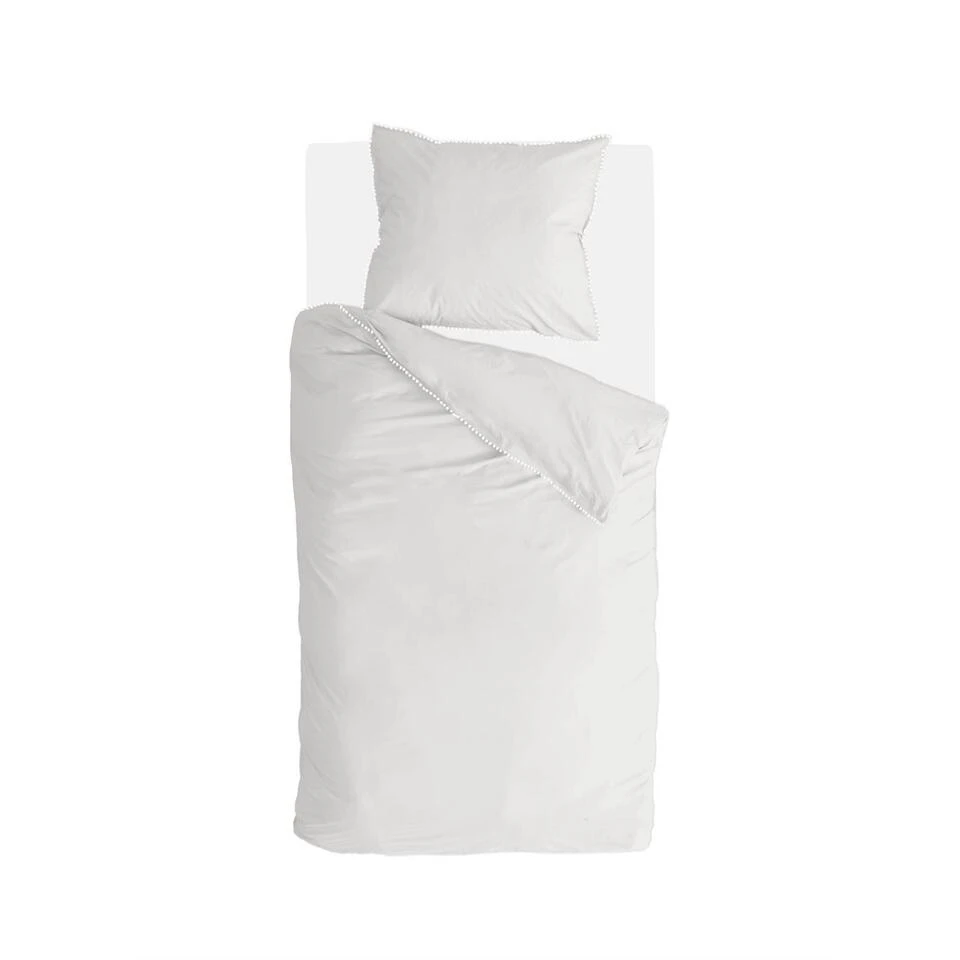 Walra - Dekbedovertrek Pretty Pom Pom - 140x220 Cm - Naturel 3 Walra - Dekbedovertrek Pretty Pom Pom - 140x220 Cm - Naturel